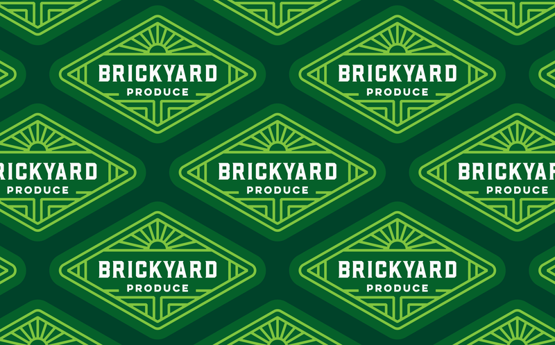 Brickyard Produce Logo Badge Pattern by Sunday Lounge