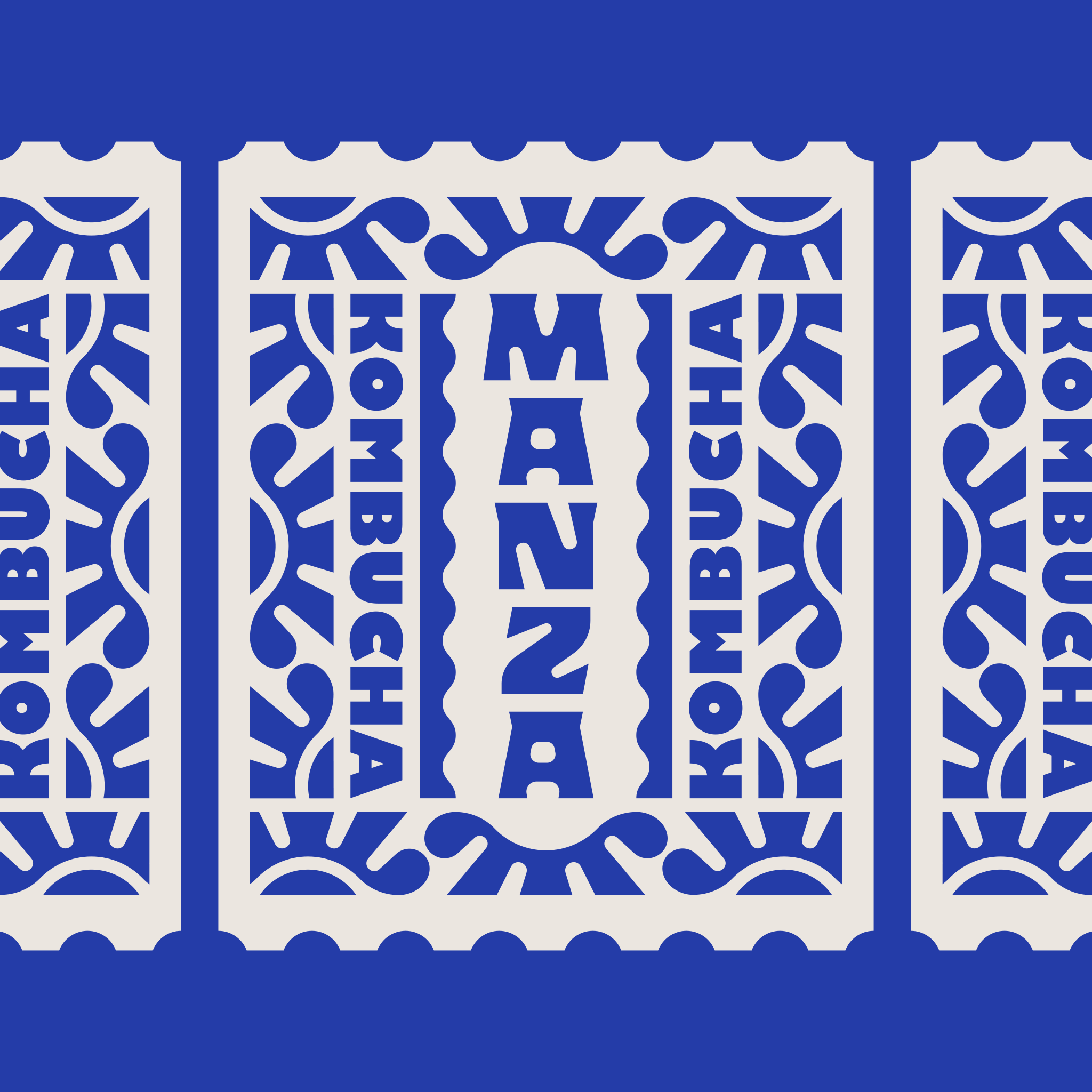 Manza Kombucha Logo Label by Sunday Lounge