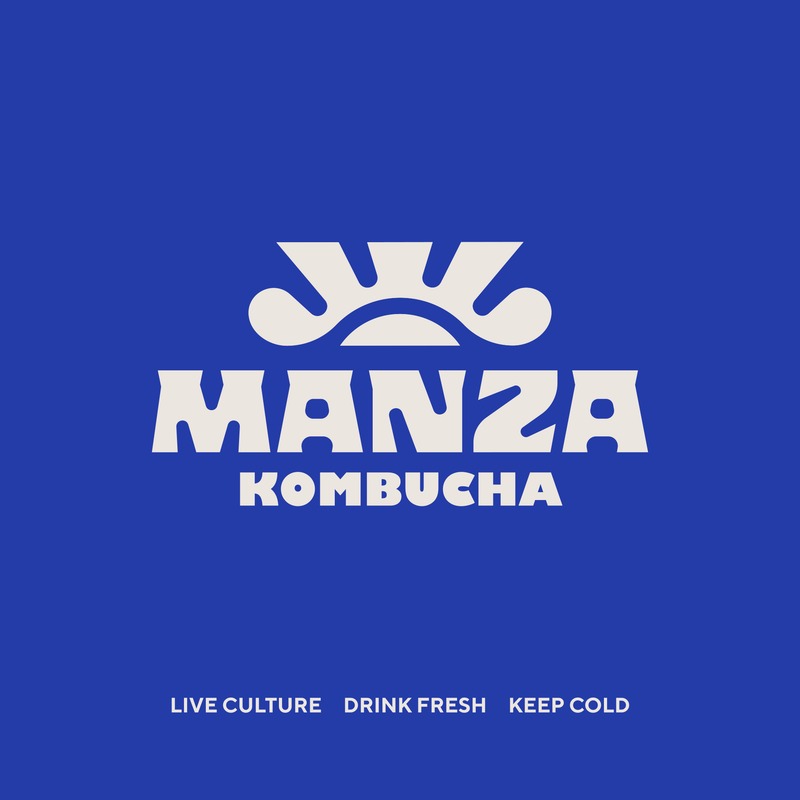 Manza Kombucha Logo by Sunday Lounge