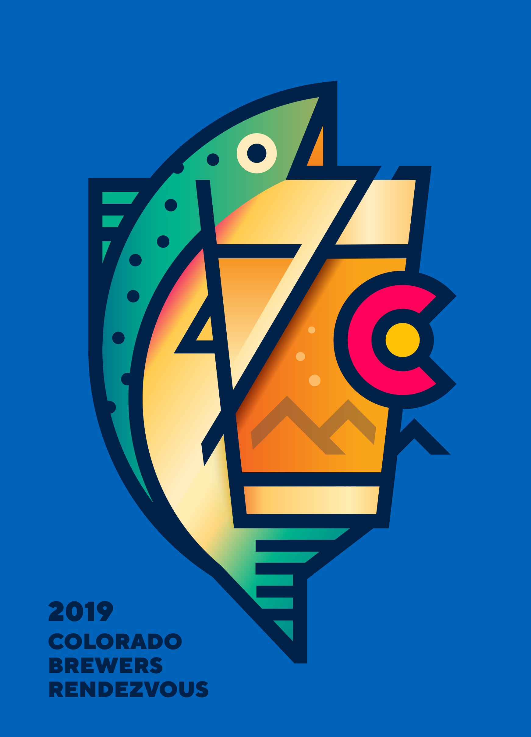 Colorado Brewers Rendezvous Poster 2019 Fish by Sunday Lounge