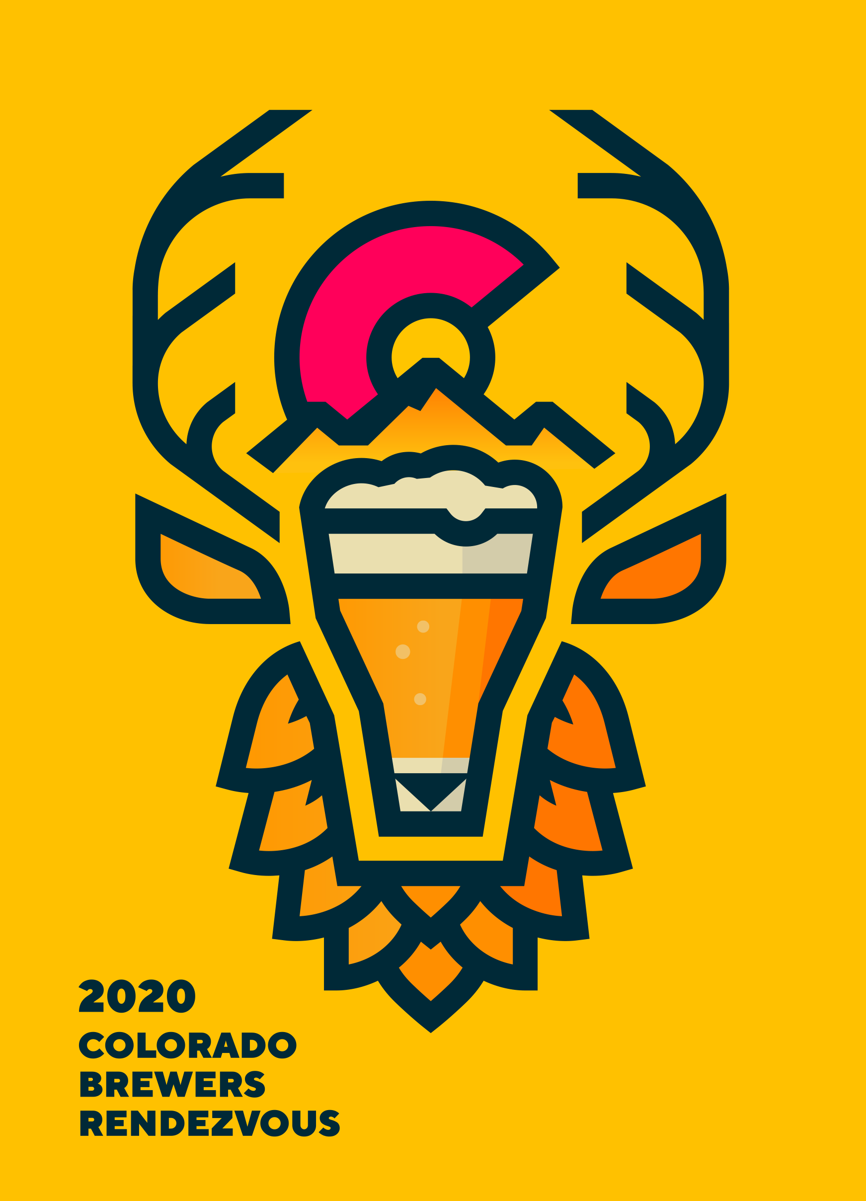 Colorado Brewers Rendezvous Poster 2020 Elk by Sunday Lounge