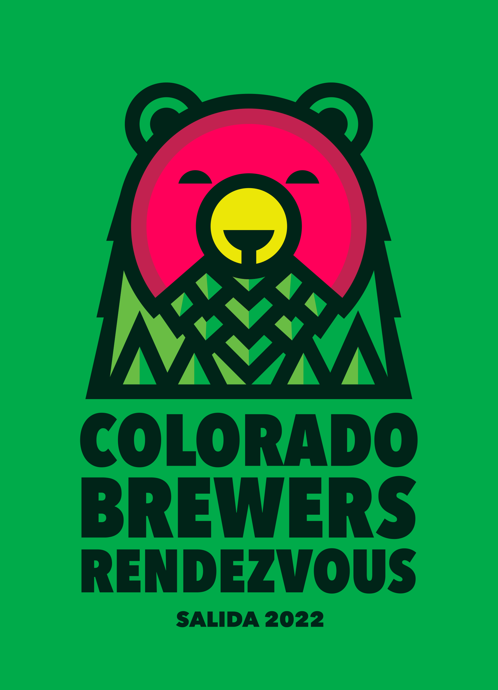 Colorado Brewers Rendezvous Poster 2022 Bear by Sunday Lounge