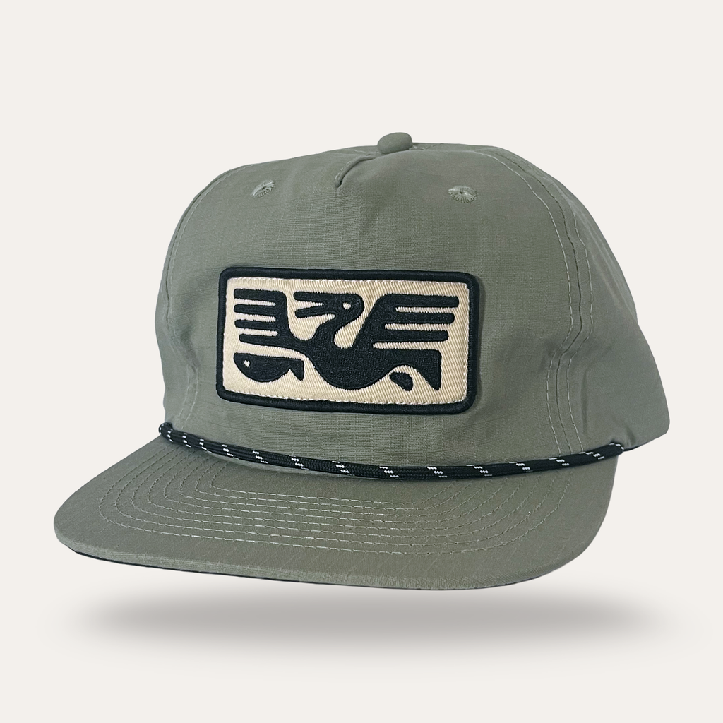 Pelican with Fish Hat - Cotton Ripstop - Sage Gray
