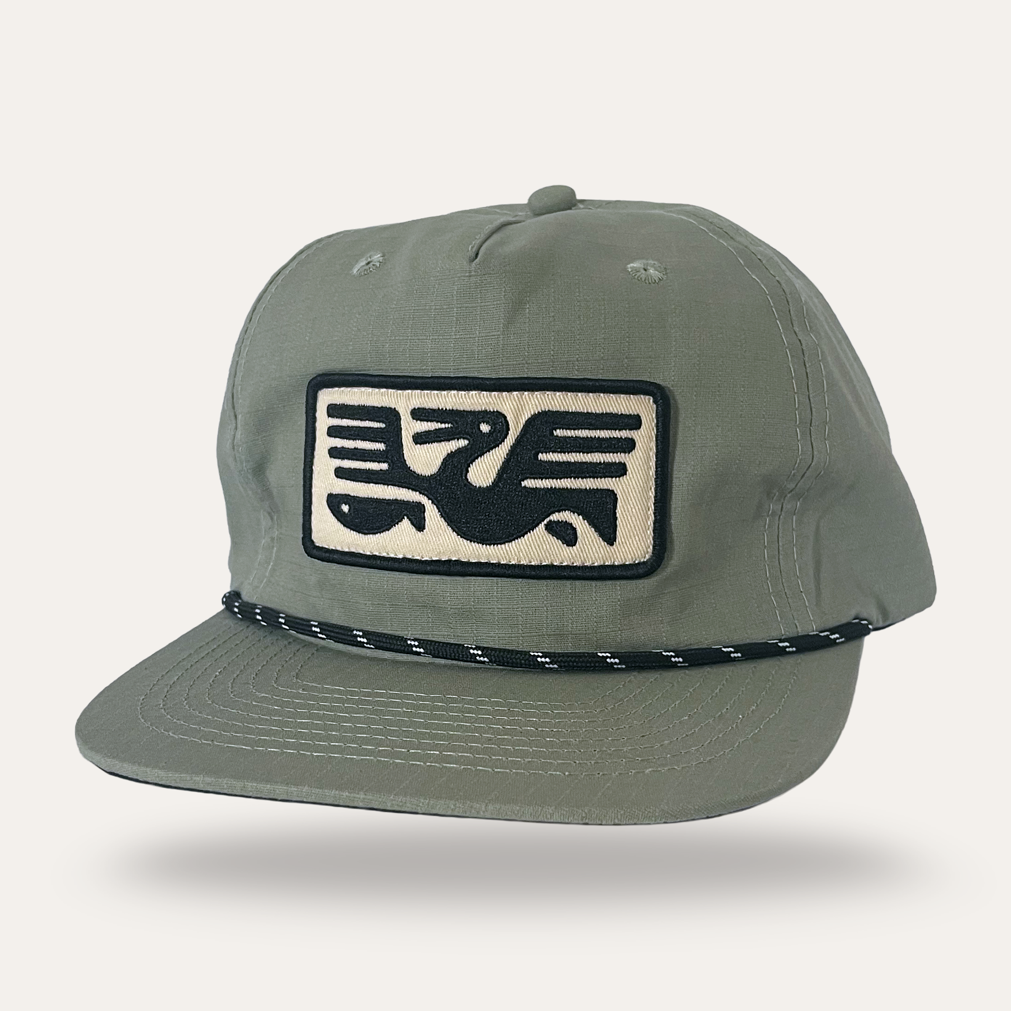 Pelican with Fish Hat - Cotton Ripstop - Sage Gray