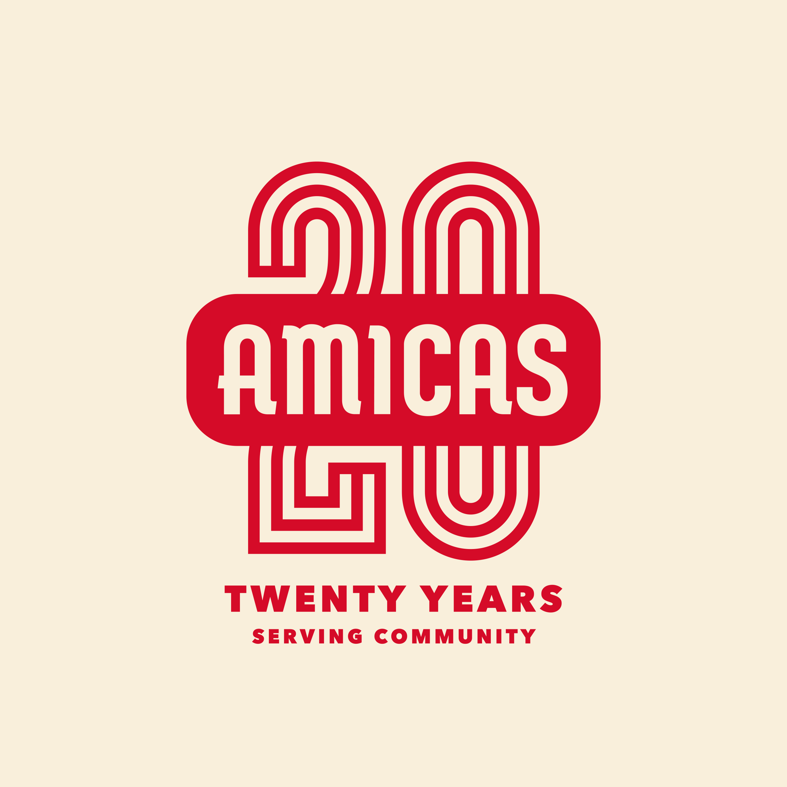Amicas 20 Year Anniversary Logo by Sunday Lounge