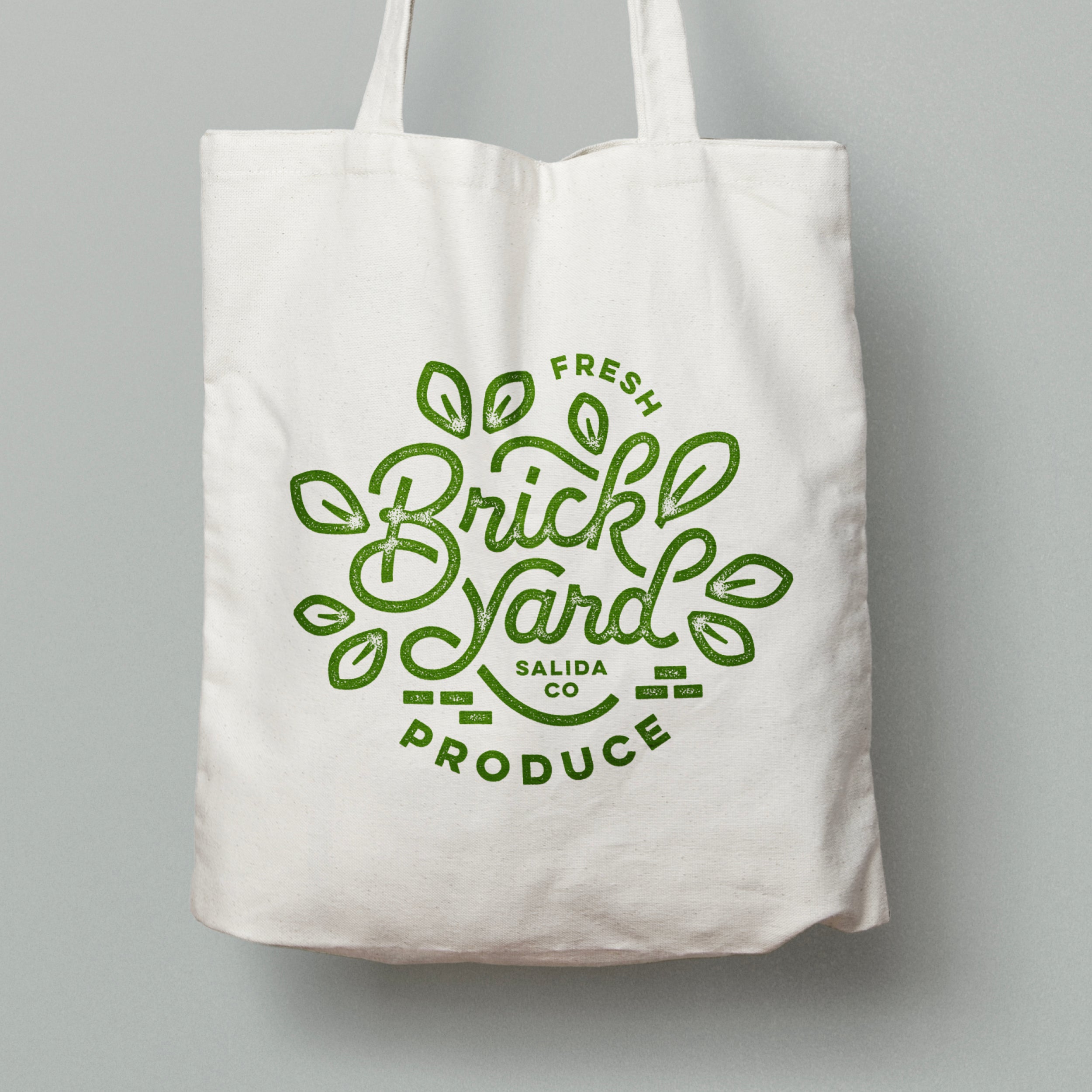 Brickyard Produce bag typography by Sunday Lounge