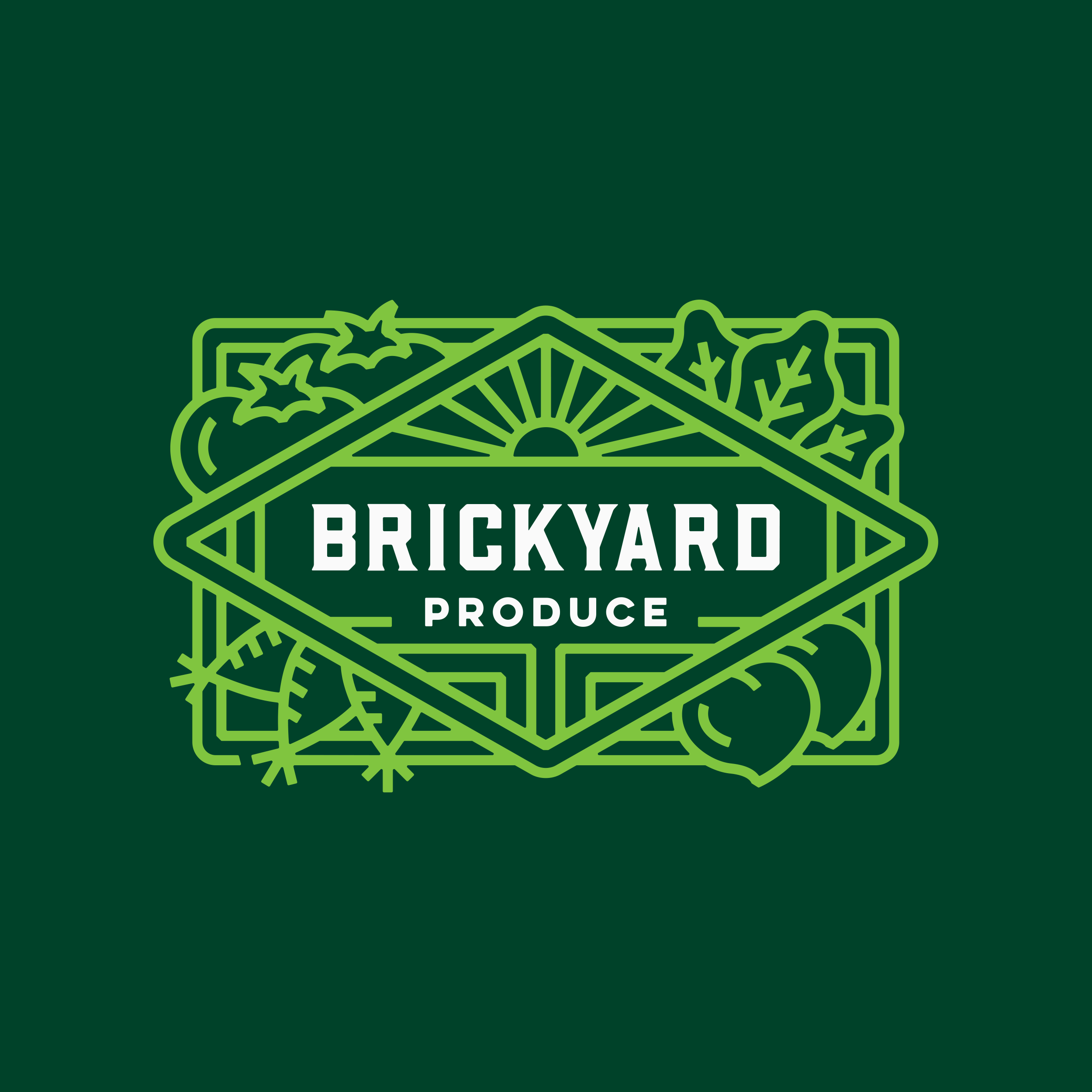 Brickyard Produce Logo by Sunday Lounge