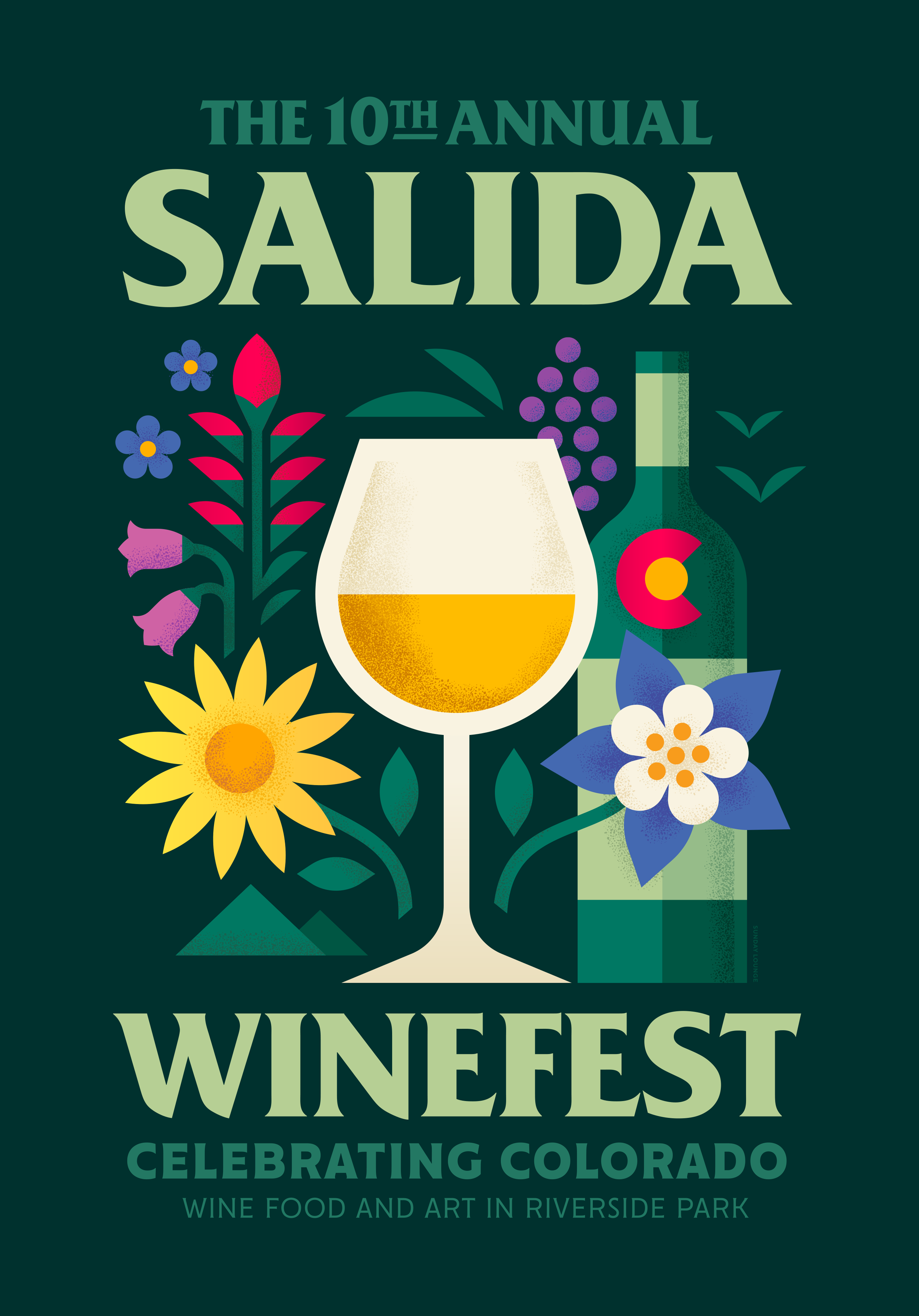 Salida Winefest Poster 2023 by Sunday Lounge